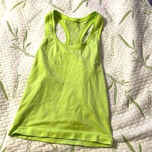 A neon lululemon tank top